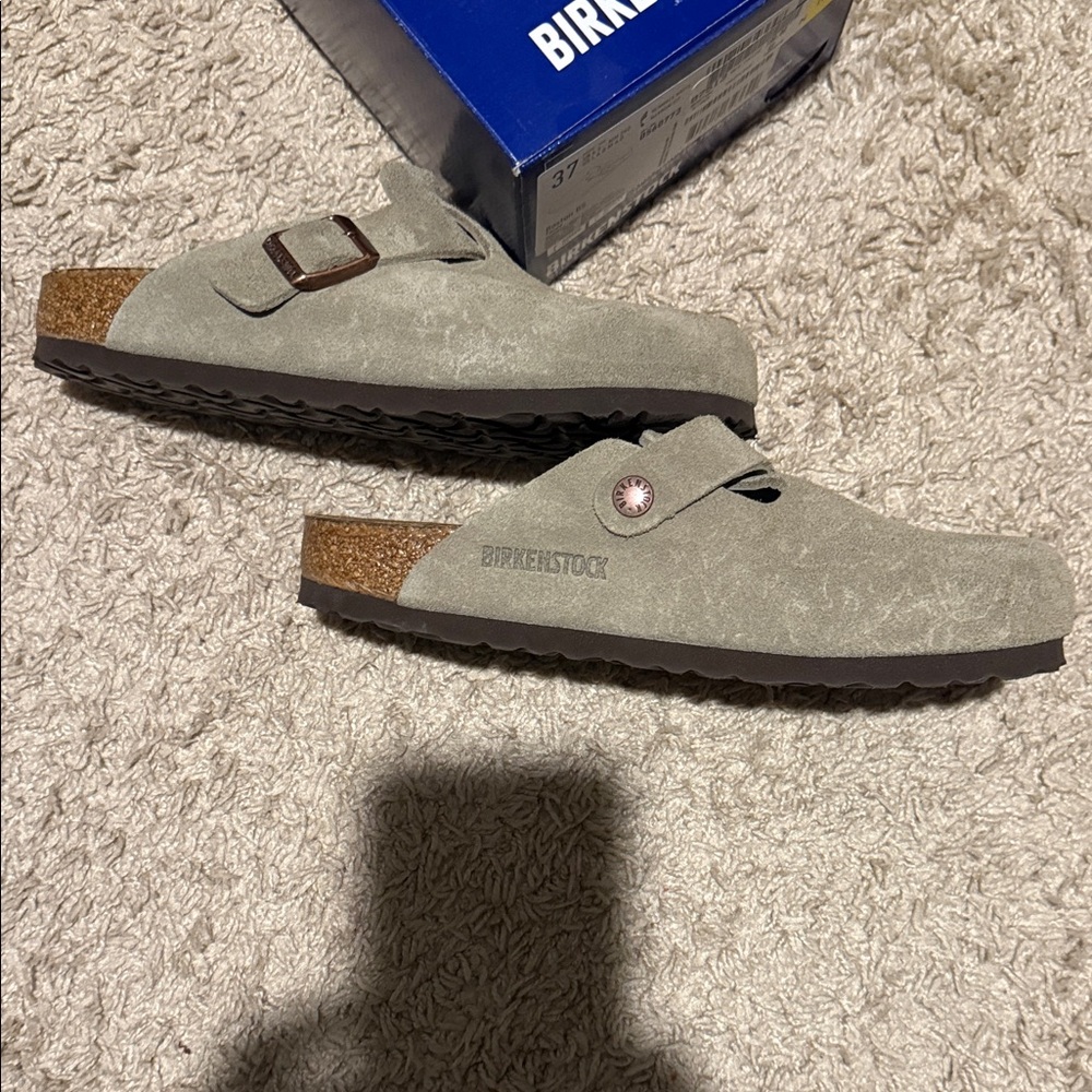 Birkenstock Gray Suede Mules - Picture 4 of 4
